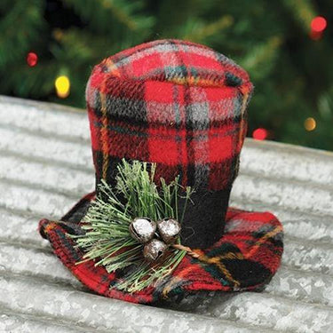Red Plaid Snowman Hat, 3